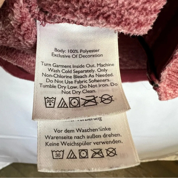 Eddie Bauer Dark Berry Burgundy RUN AROUND Quest Fleece Jacket Women Size Small - Picture 14 of 15